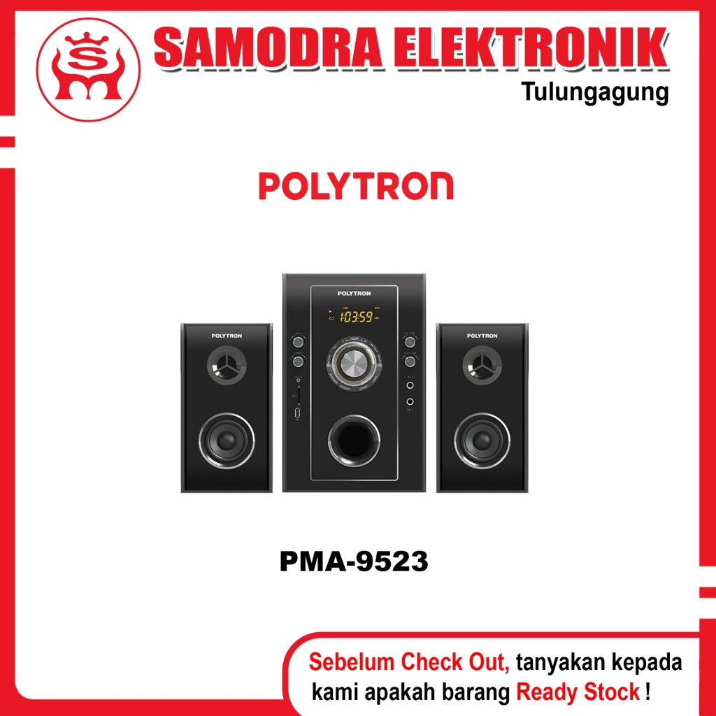 Speaker Aktif POLYTRON PMA-9523 | Speaker Bluetooth Karaoke Polytron