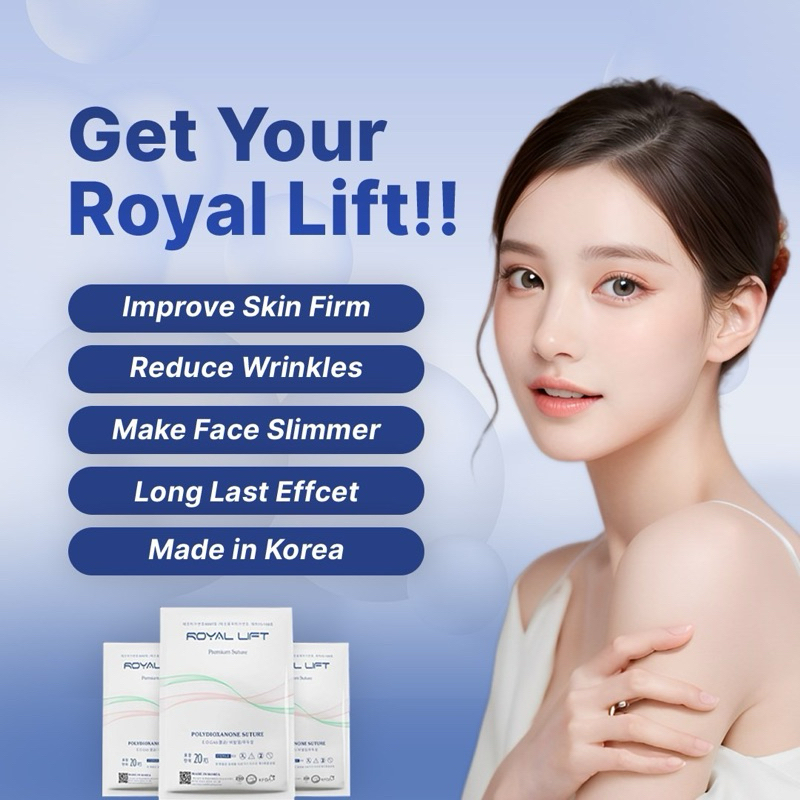 Ecer isi 10pcs - Royal Lift PDO/PCL Hiko Thread Lift, Nose Thread Lift Benang Hidung dan Wajah