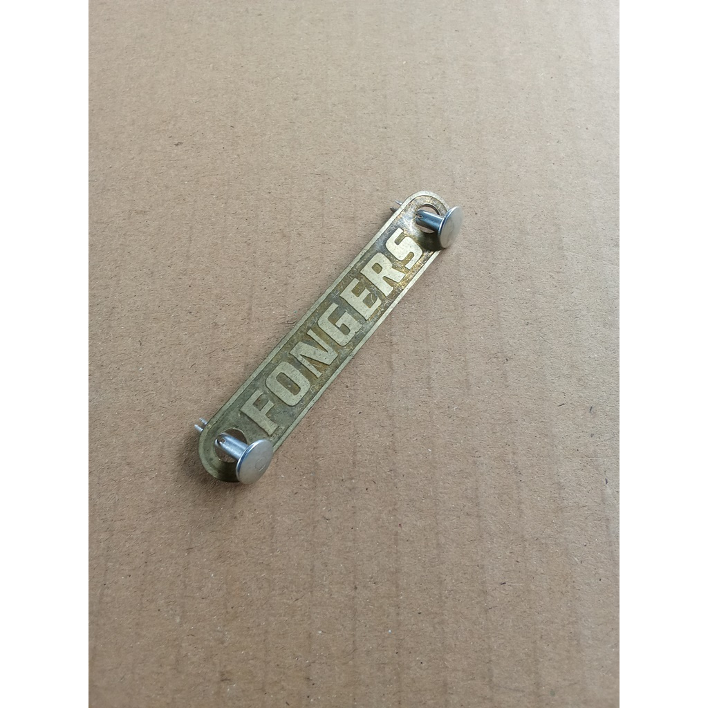 Emblem Sadel Sepeda Onthel Fongers kuningan