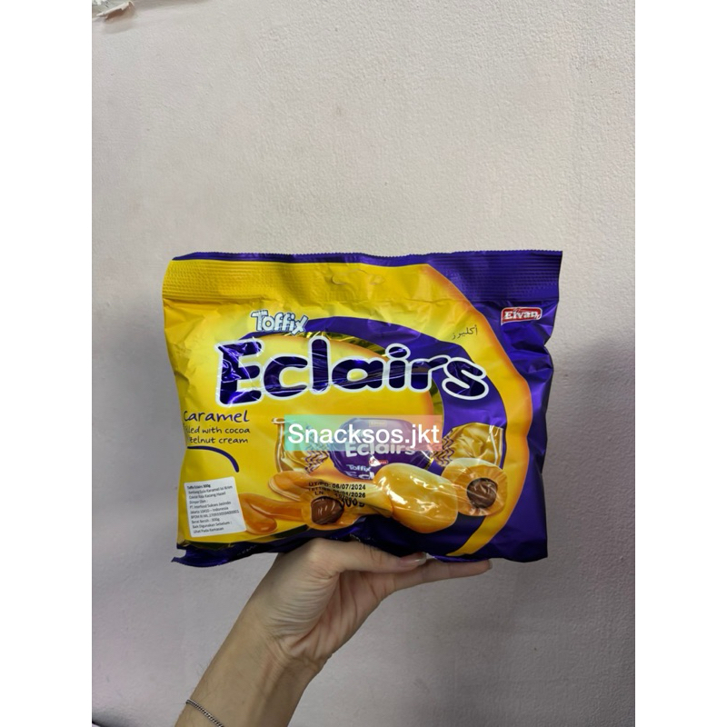 

ELVAN TOFFIX ECLAIRS CARAMEL FILLED WITH COCOA HAZELNUT CREAM