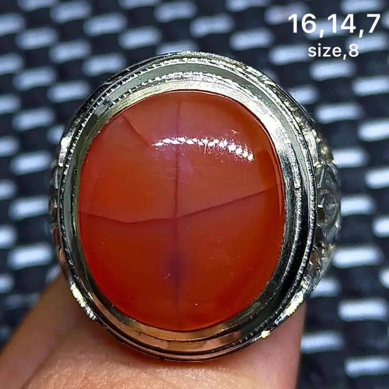 Cincin batu akik asli tapak jalak crystal merah antik top hq natural (asli alam)