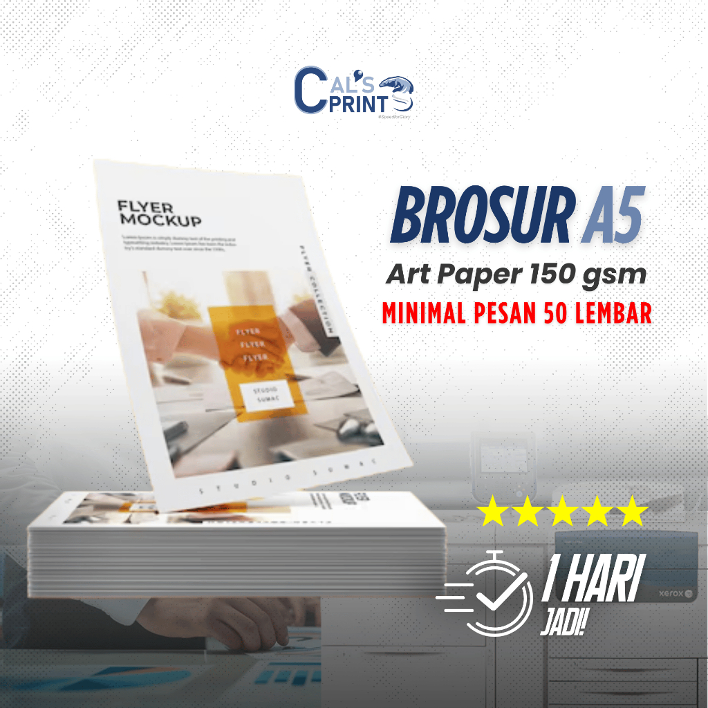 Cetak Brosur A5, Print Brosur Ukuran A5, Custom Print Flyer