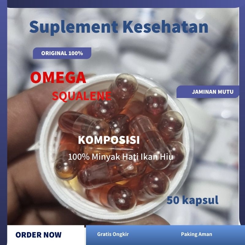 100% Minyak Hati Ikan Hiu OMEGA SQUALENE suplement kesehatan