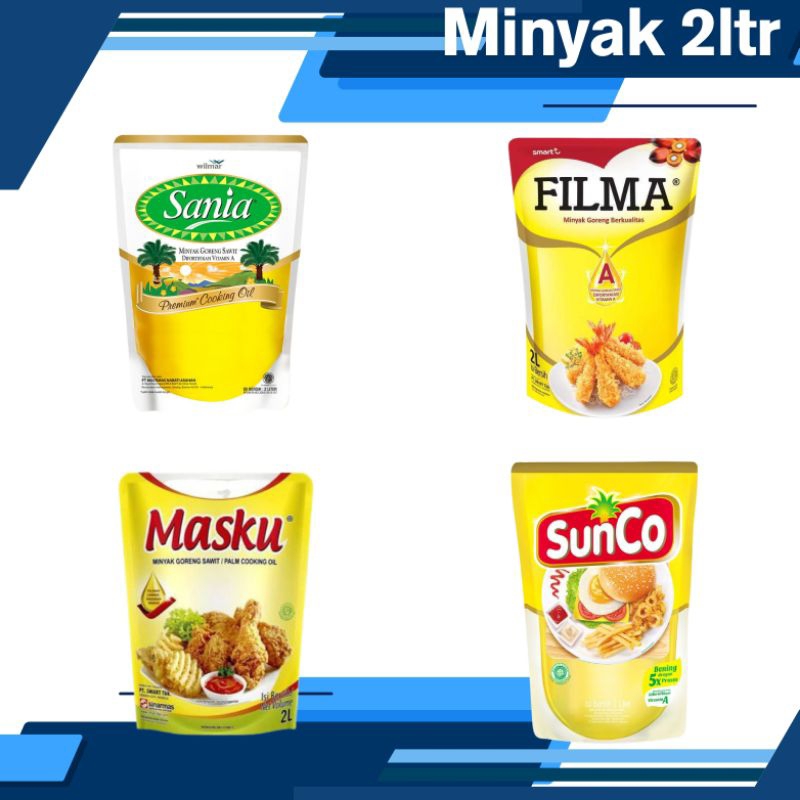 

MINYAK GORENG 2 LITER [ MASKU,FILMA, SUNCO, SANIA ]