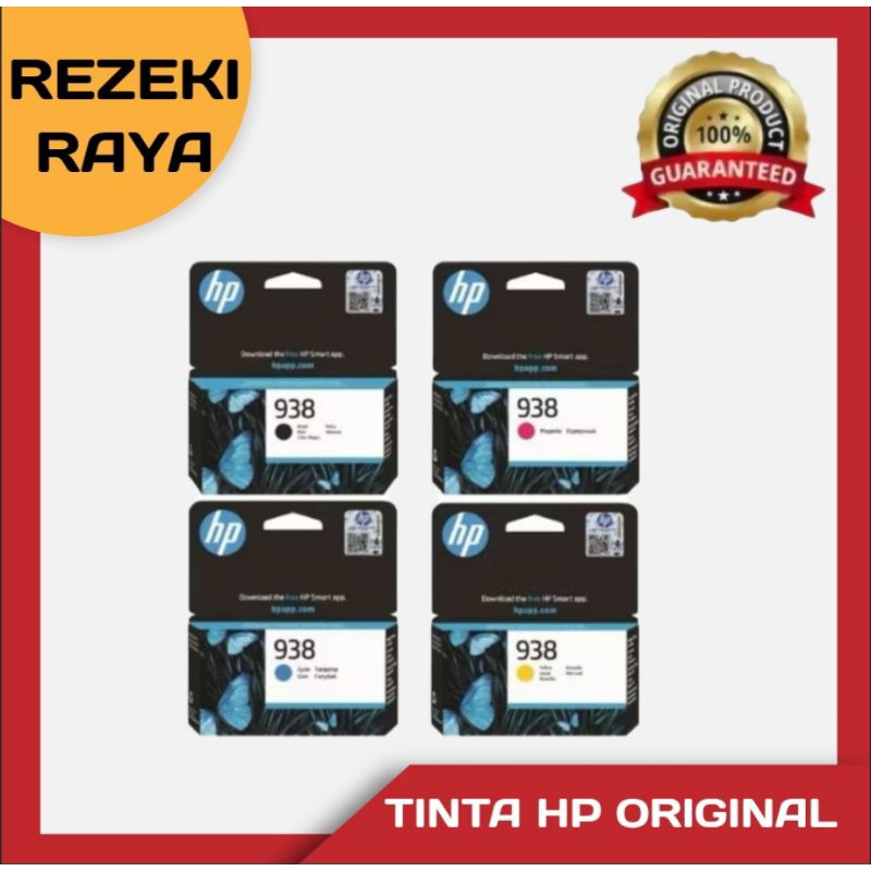 Tinta HP 938 Original Black Cyan Magenta Yellow – OfficeJet Pro 8600 8610 8620