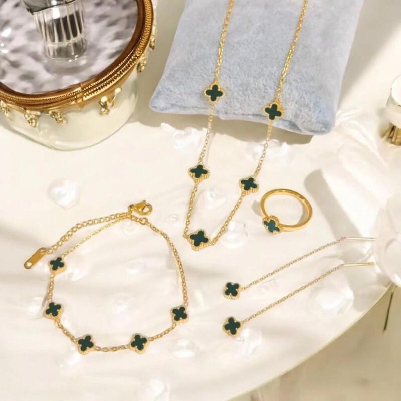 set aksesoris titanium wanita korean style