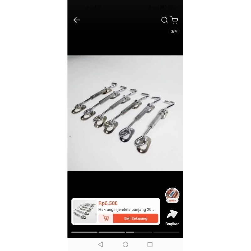 hak angin cantolan jendela panjang 20cm