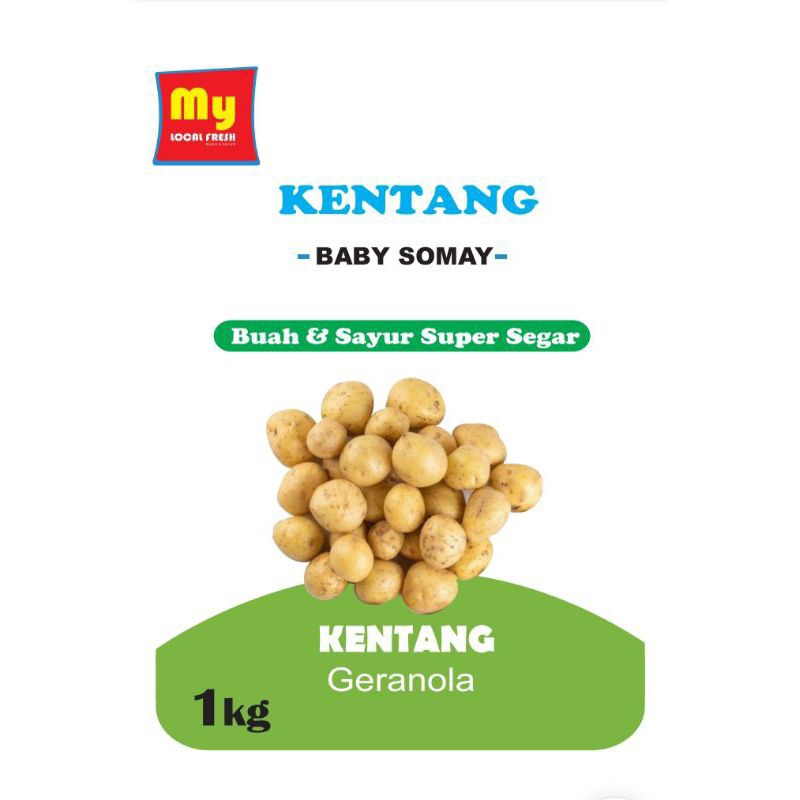 

Kentang ukuran baby siomay 1kg/Kentang segar