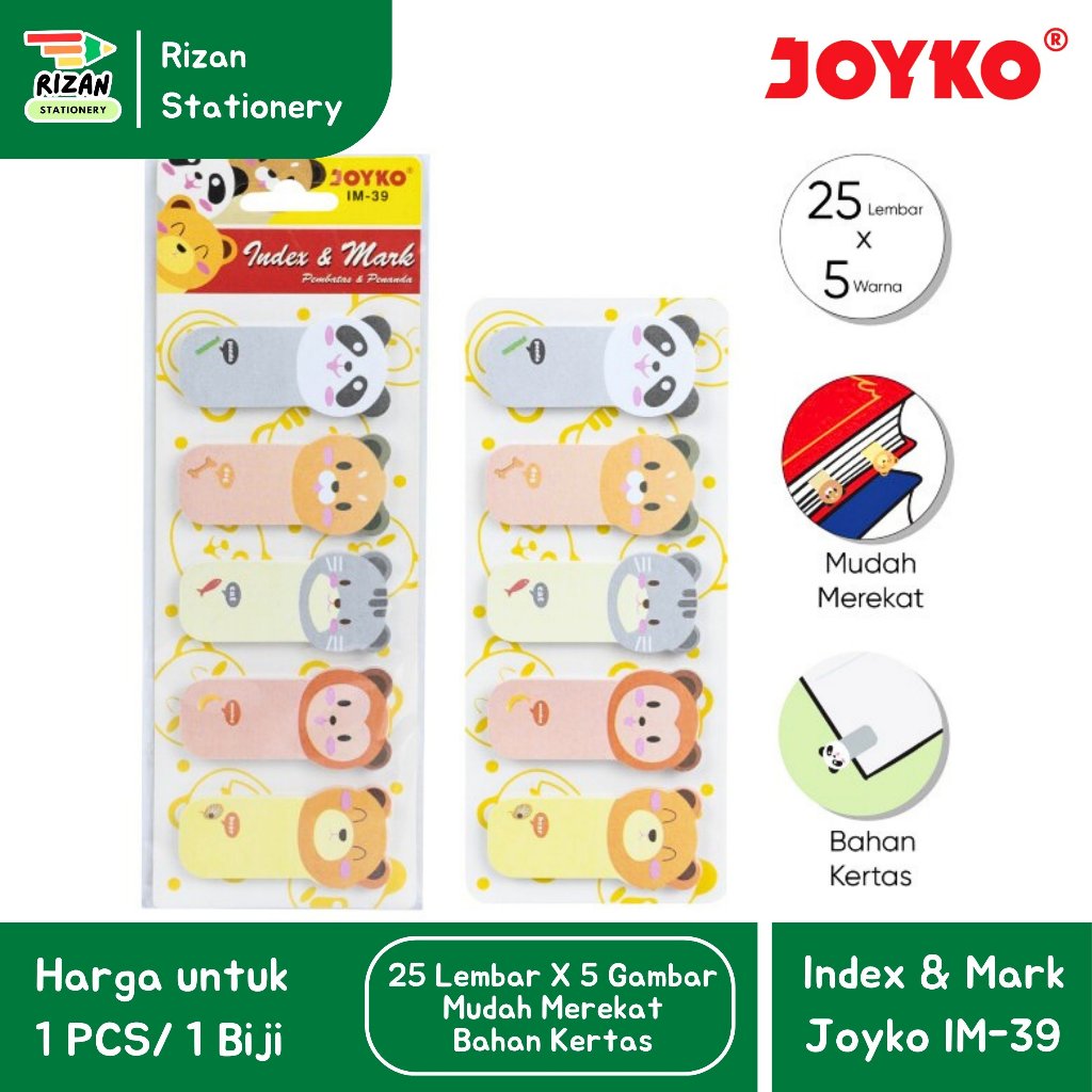 

[JOYKO] Pembatas / Index & Mark / Penanda IM-39 Motif Hewan