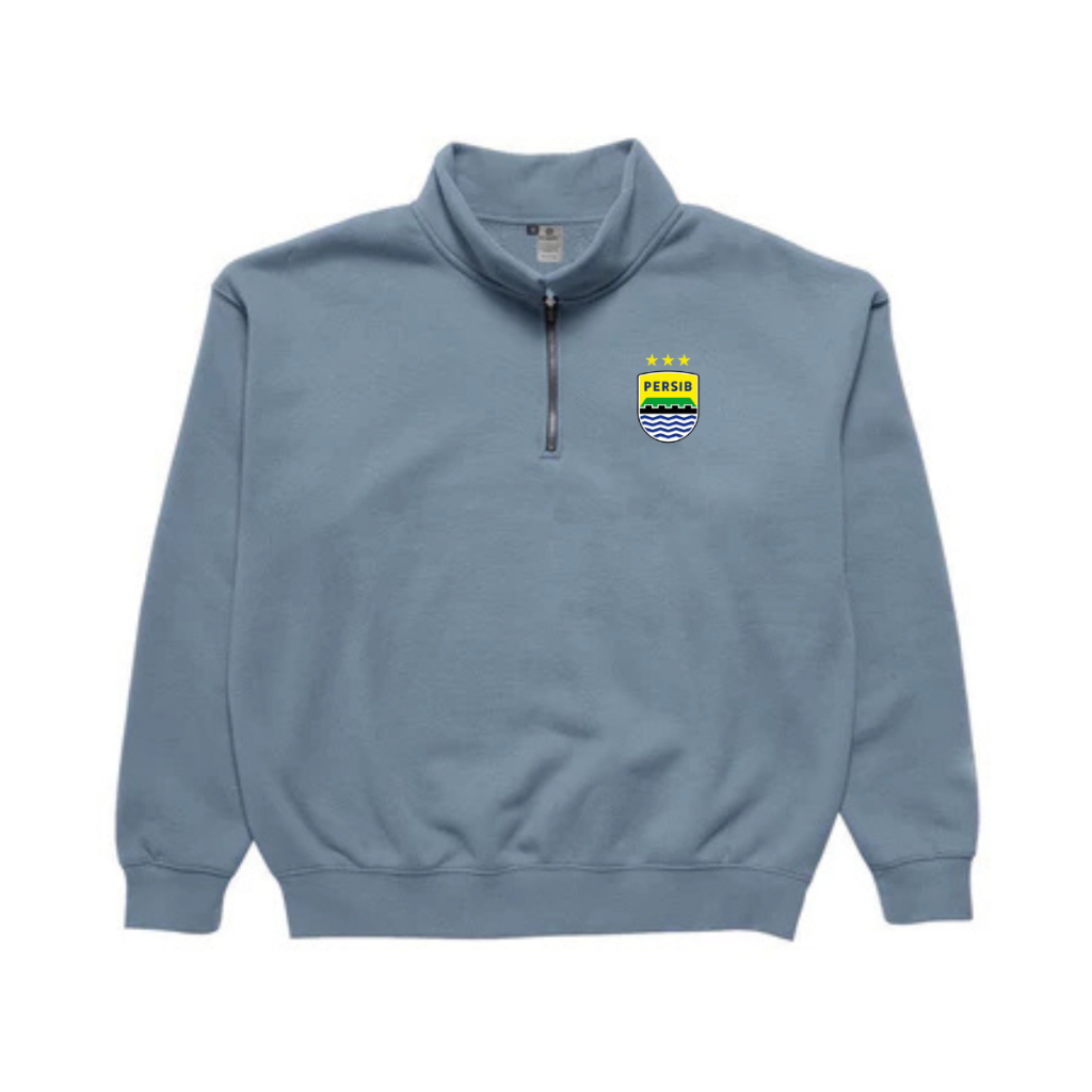 Sweater Turtleneck Teks Persib Bandung / Sweatshirt Half Zip Casual Premium / Sweater Half Zip Pria 