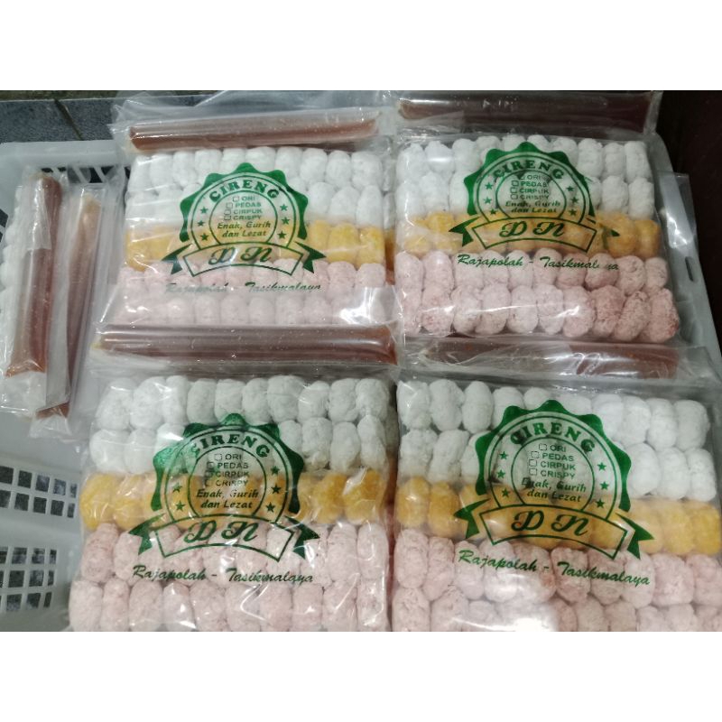

Cireng Kriwil Mix Bumbu rujak (cireng ori, cireng crispy,cireng pedas)