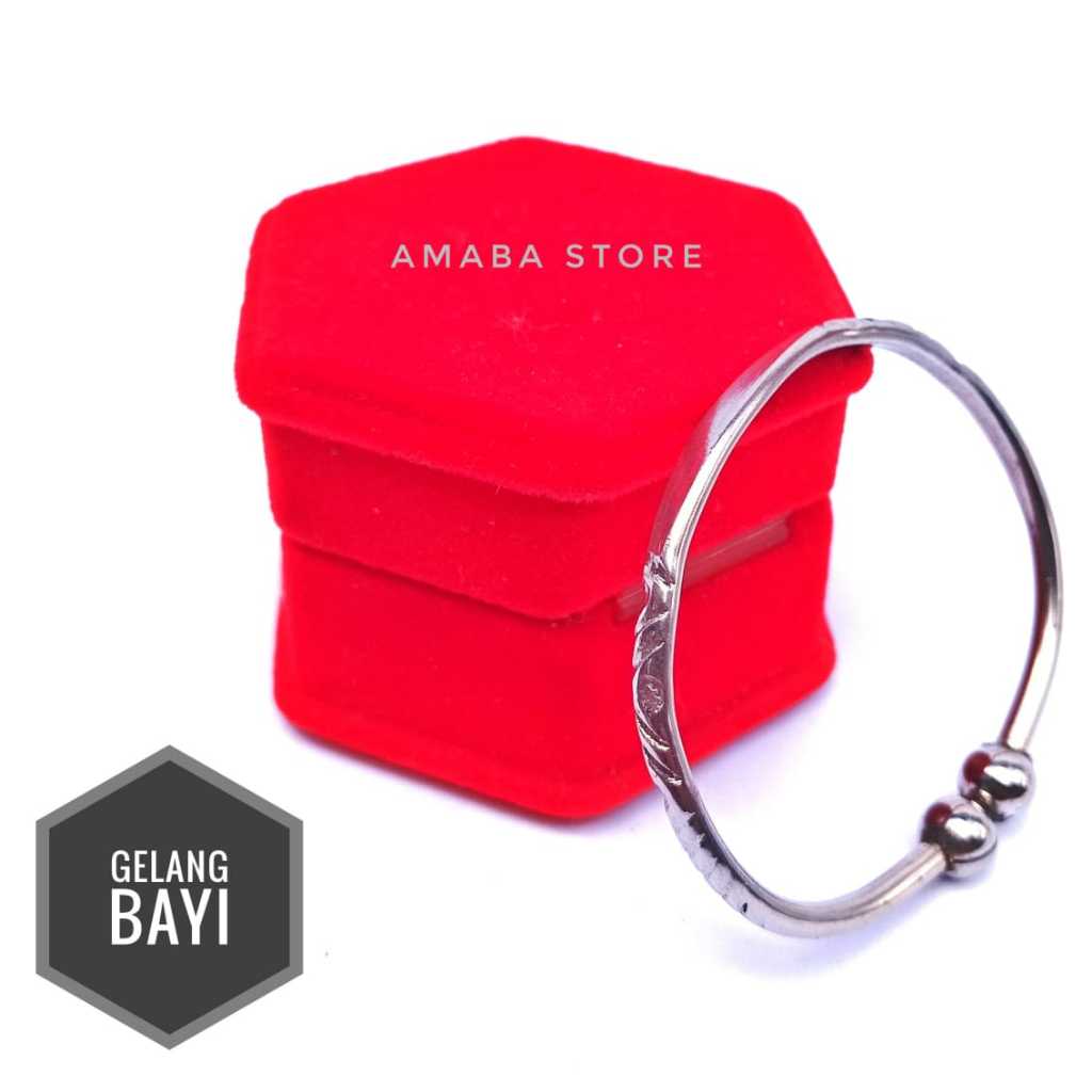 Gelang Bayi Dan Anak ANTI STEP Model Monel Anti Karat /Gelang Besi Putih Bayi Tahan Lama