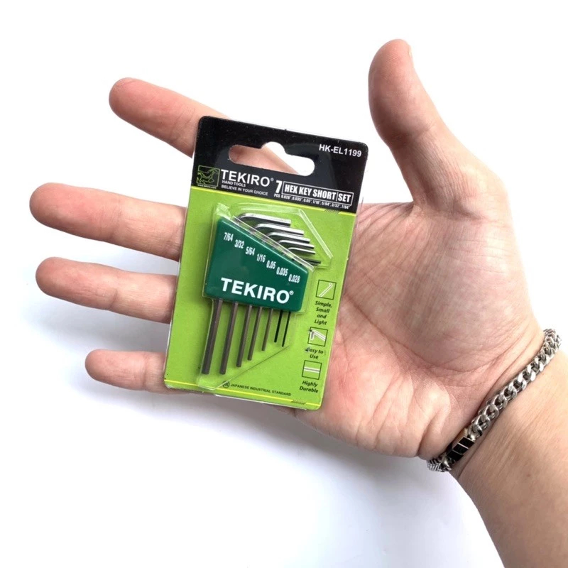 Tekiro Kunci L Mini Inci Set 7 Pcs - Kunci L set Inci Tekiro 7 Pcs - Monel