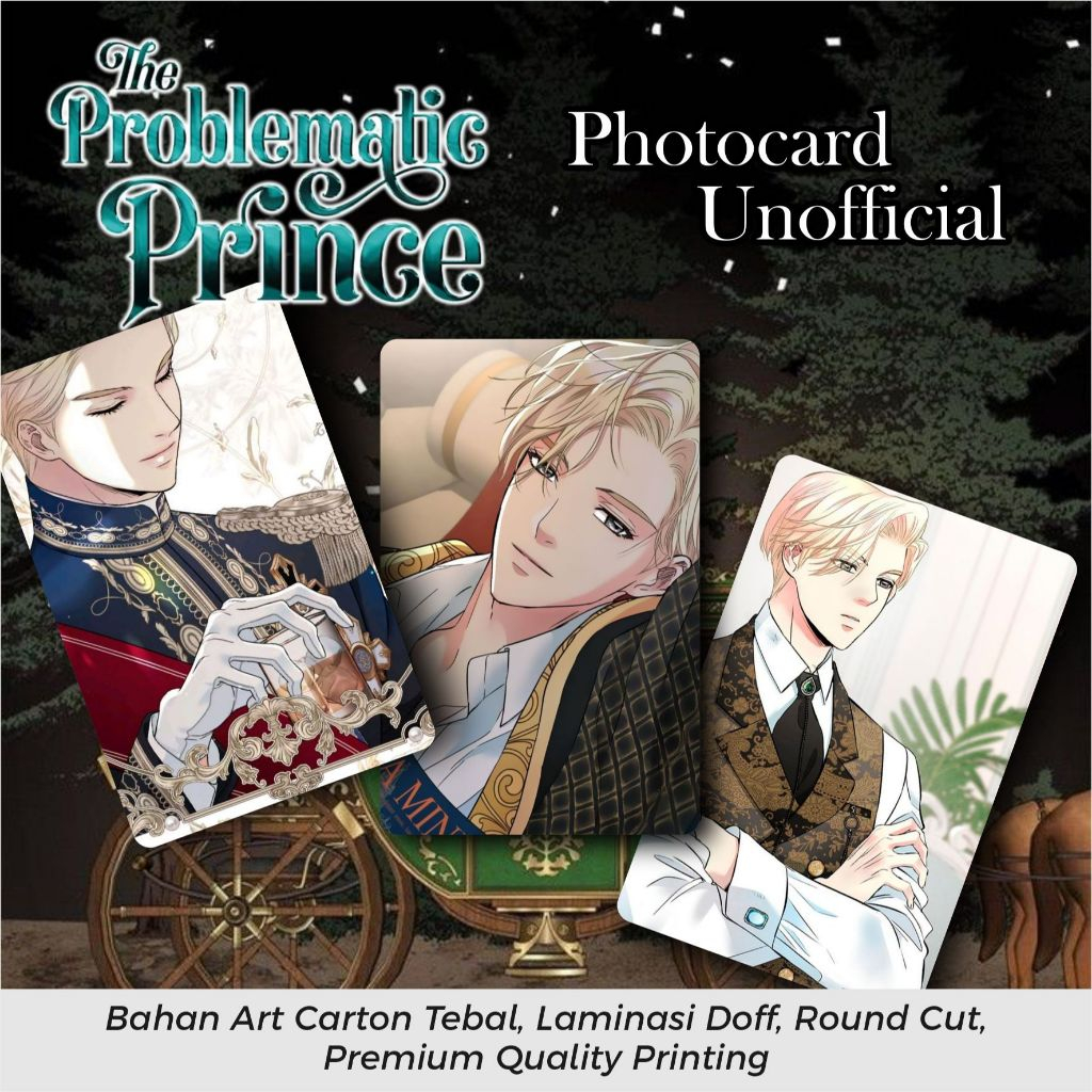 PHOTOCARD BJORN DNEISTER THE PROBLEMATIC PRINCE KARAKTER MANHWA WEBTOON KOREA 25 PCS KARTU FOTO PREM