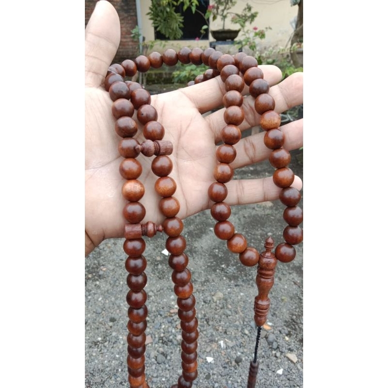 tasbih kayu stigi asli 12mm 99 butir/tasbih stigi tenggelam air