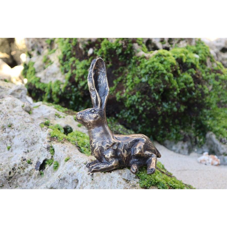 Patung kelinci telinga panjang antik kuningan bronze