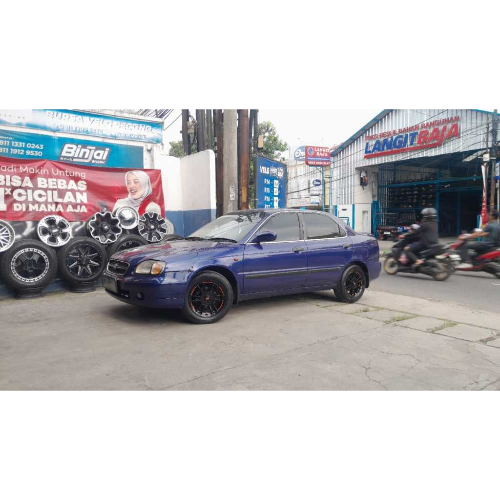 PAKET VELG PLUS BAN ACCELERA 185 65 R15 UNTUK MOBIL BALENO USE VELG HSR KENCANA RING 15