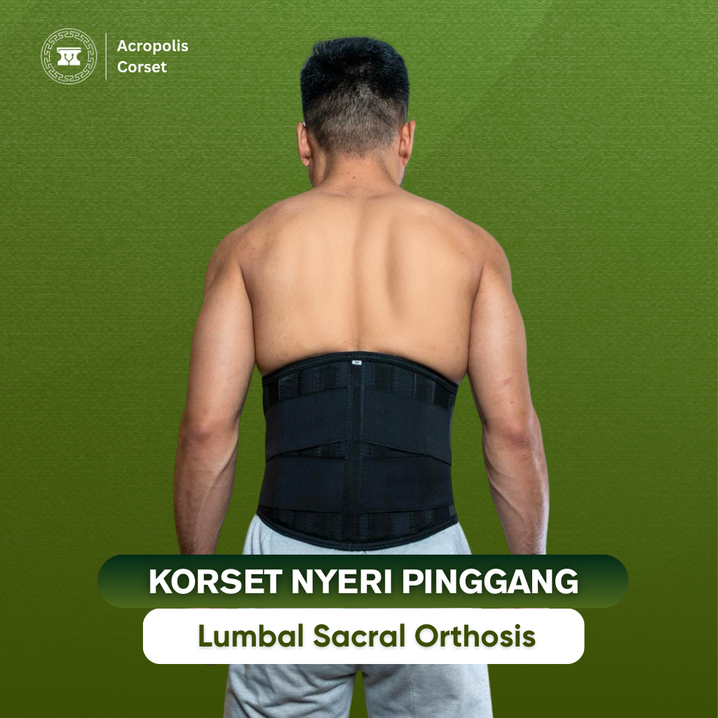 TERMURAH (HITAM) Korset Sakit Pinggang / Korset Kesehatan / Korset Nyeri Pinggang / Korset LSO