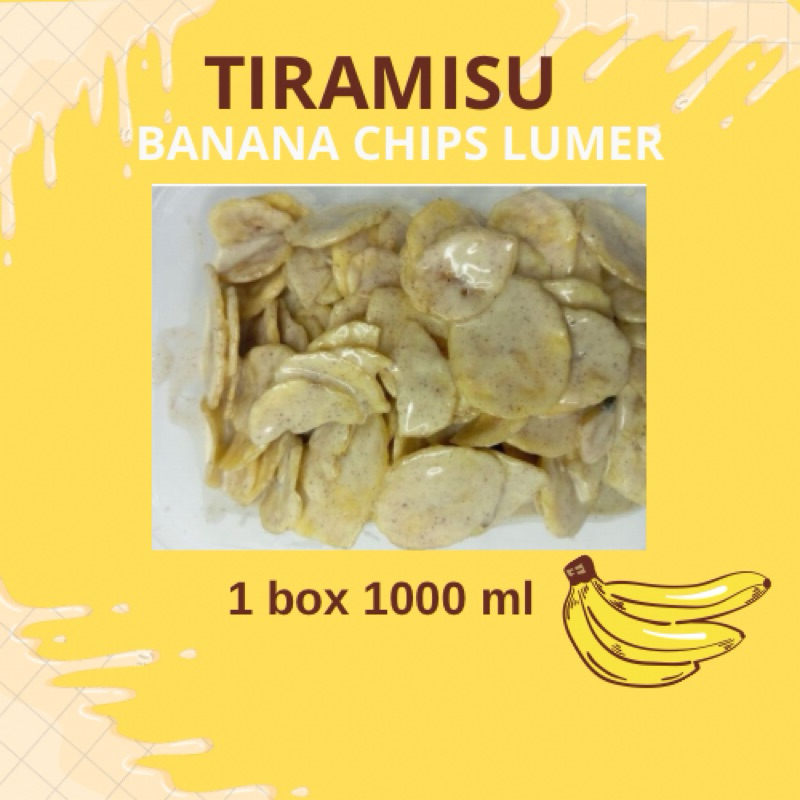

keripik pisang tiramisu ngelumer 1 box 1000 ml/100-300 gr