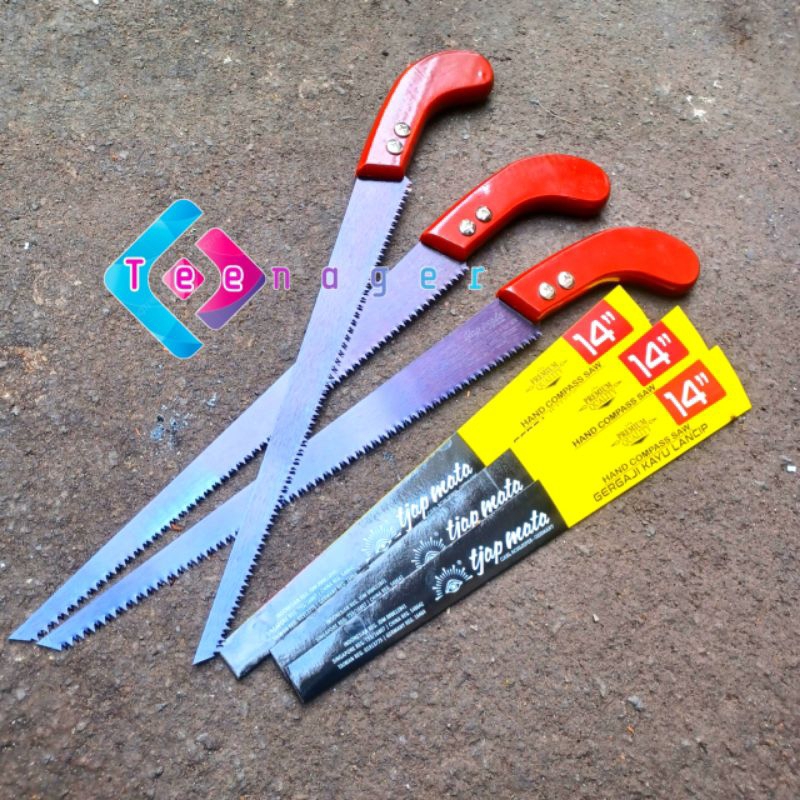 Gergaji Kayu Lancip 14 inch TjapMata Original Gergaji Kayu Runcing 350mm