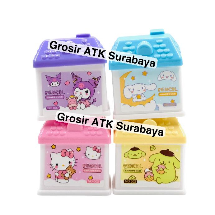 

( DAPAT 1 PCS ) Sharpener Rautan Orotan Pensil Anak Cinnamoroll My Melody Kuromi Pompompurin