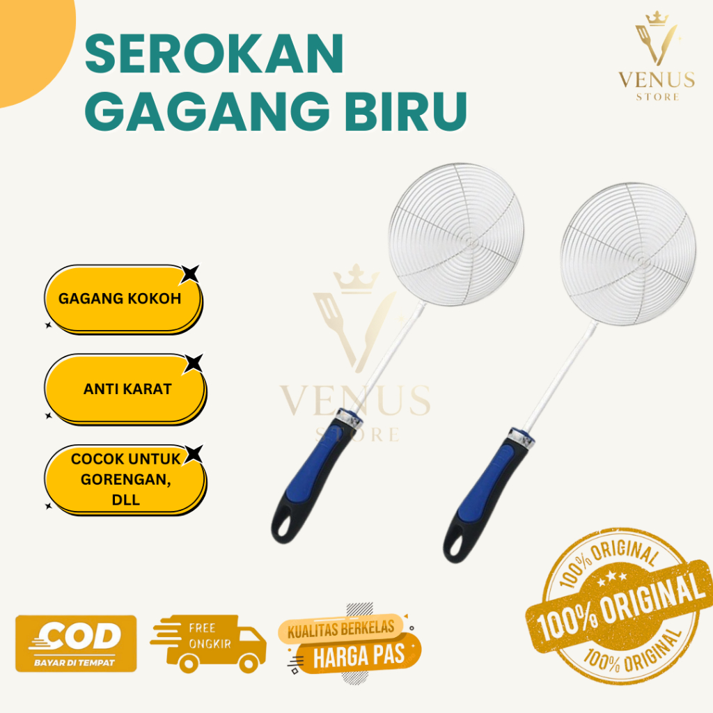Serok Masak / Saringan Masak Stainless Steel Gagang