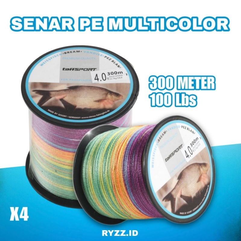 SENAR PE 300M MULTICOLOR SENAR PANCING TERMURAH SENAR PANCING ANTI KRITING SENAR KECIL KUAT - Senar 
