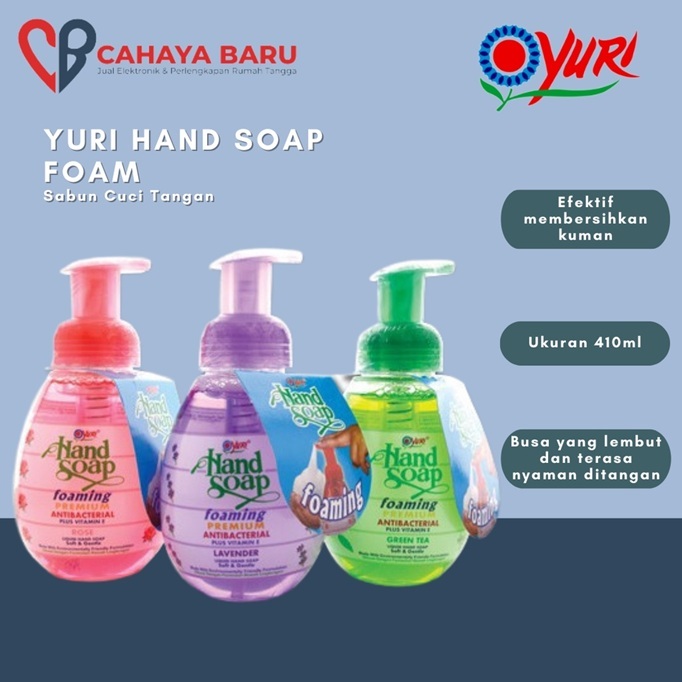 YURI HAND SOAP FOAMING 410ml BOTOL PUMP