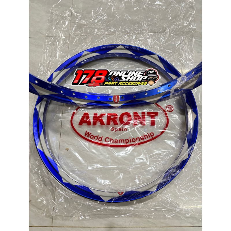 velg Akront morad spain biru motif matahari size 17-140