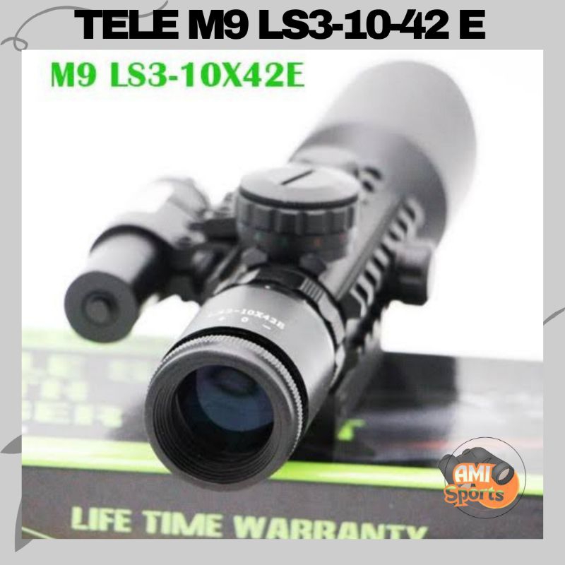 TELE M9 LS3-10-42 E + RED LASER DOT & RETICLE MILDOT 4 TITIK