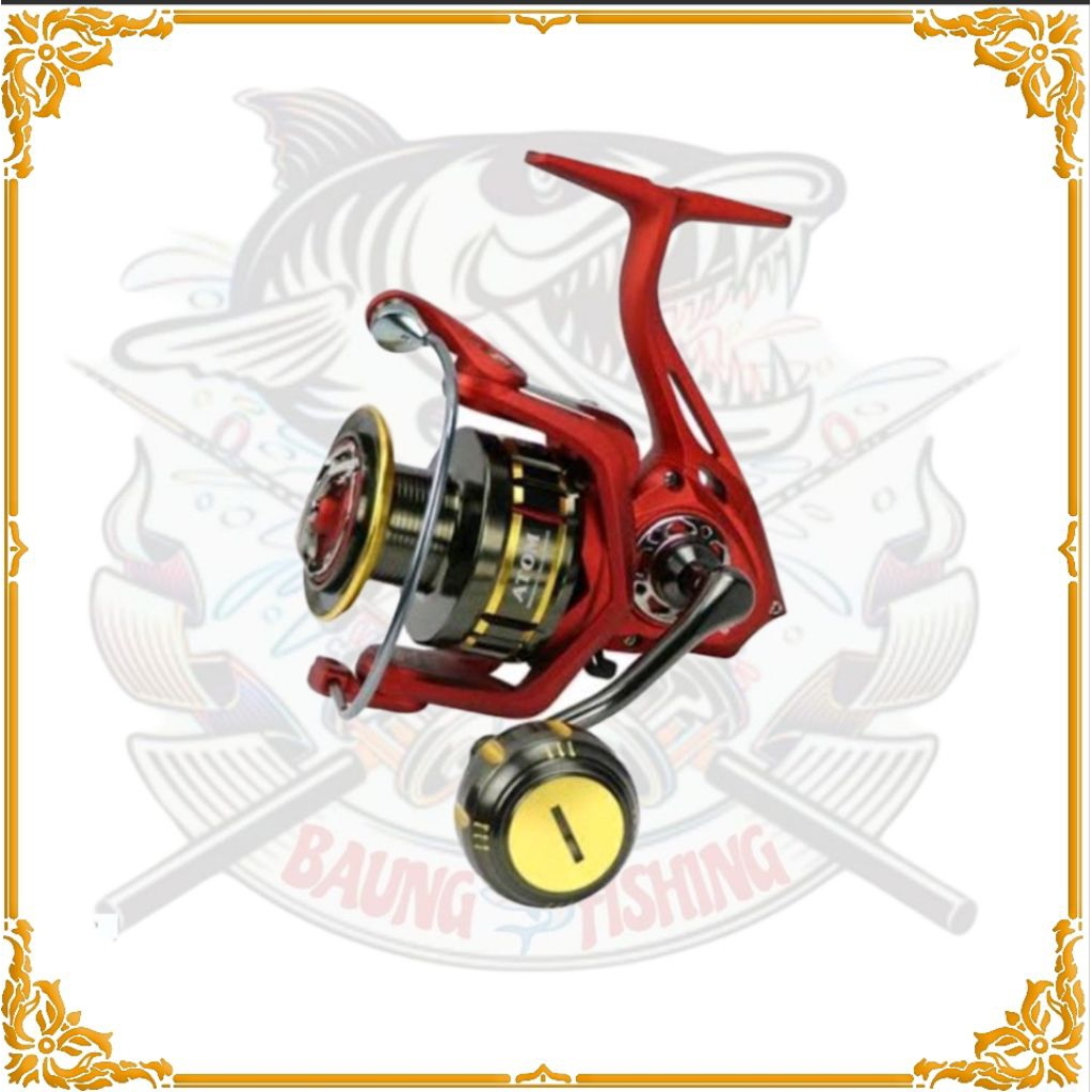 Reel pancing ajiking red atom 1000 2000 3000 4000 5000 6000 power handle