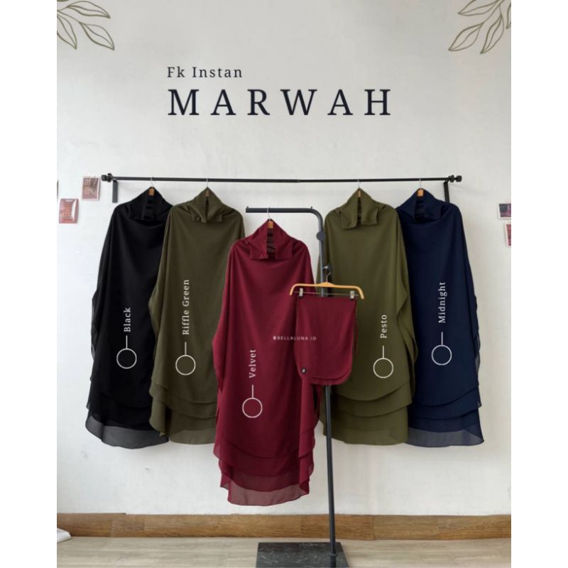 FK INSTAN MARWAH FREE CADAR 2 LAYER - FRENCH KHIMAR JUMBO BELLALUNA