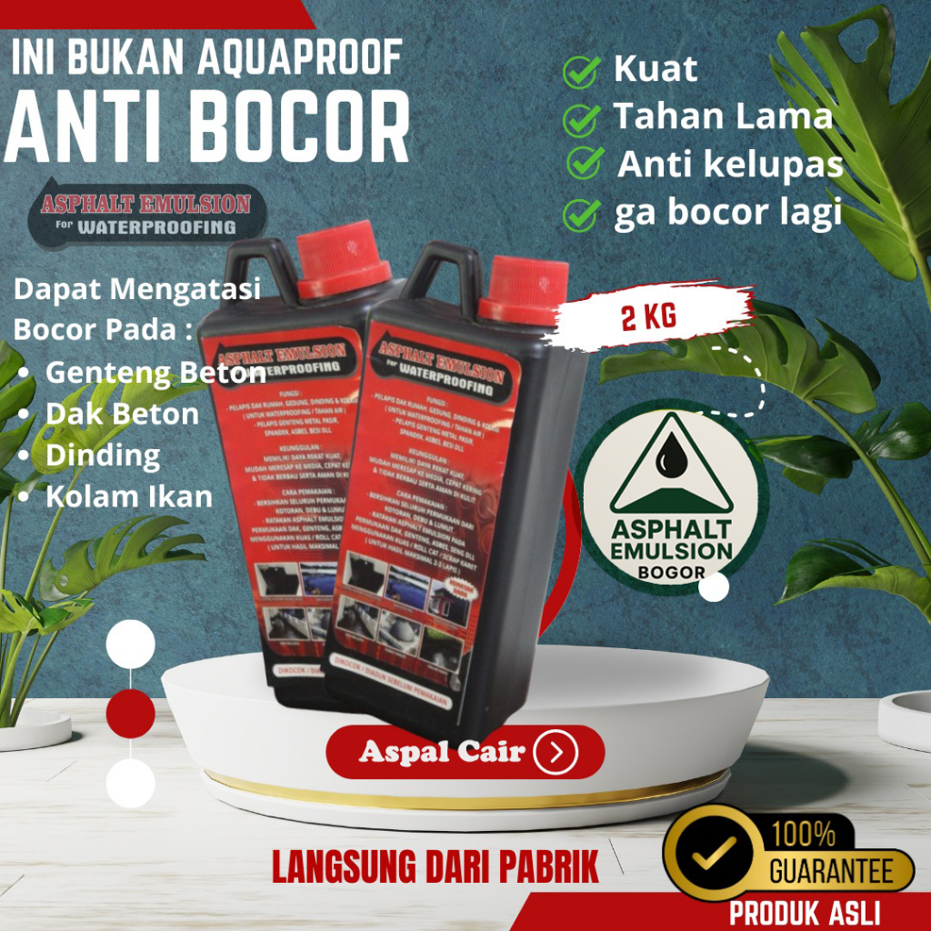 Aspal Cair//Aspal Emulsion //Pelapis Anti Bocor // Aspal anti Bocor dan Rembes // Produk Aspal Origi