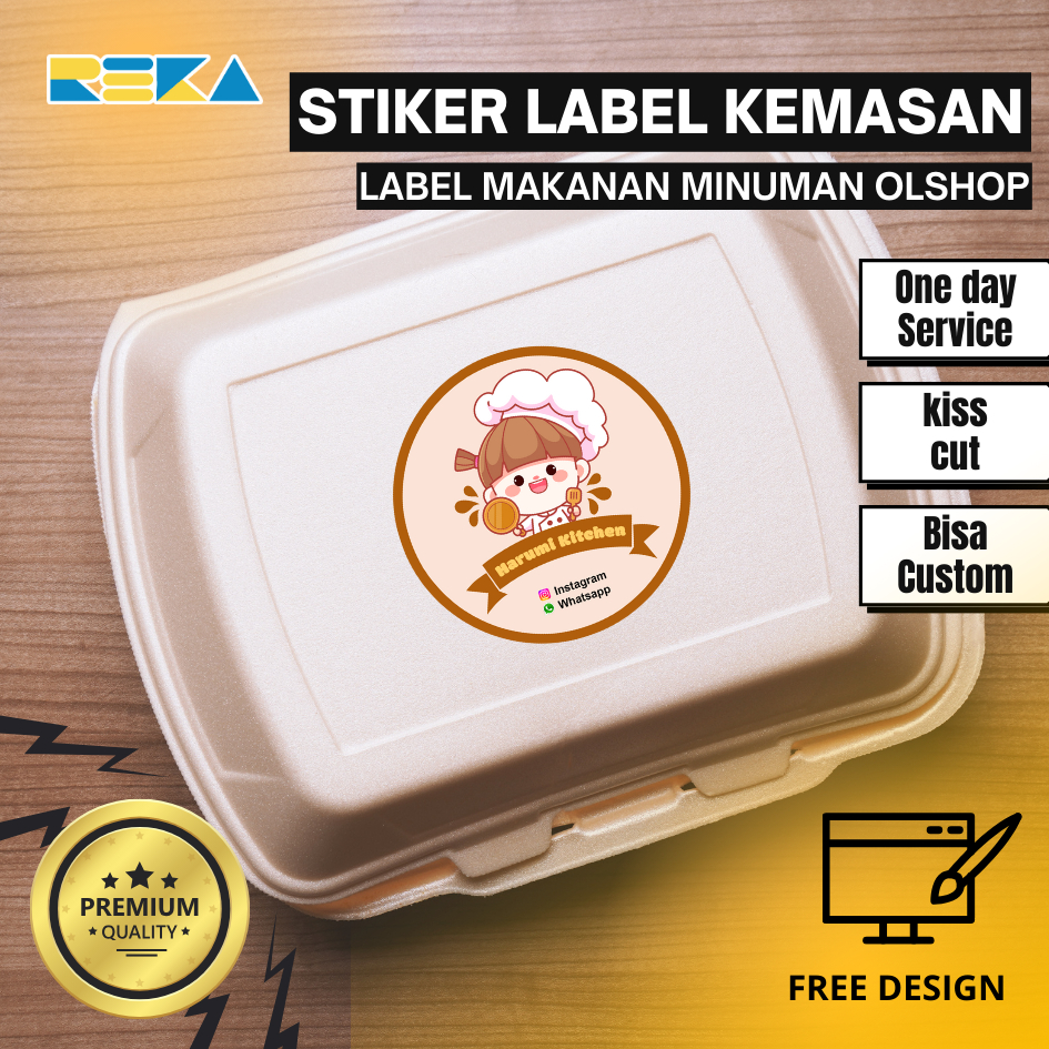 

5-7 STIKER KEMASAN / STICKER MAKANAN / STIKER LABEL / STIKER CUSTOM / CETAK STIKER / STIKER LOGO
