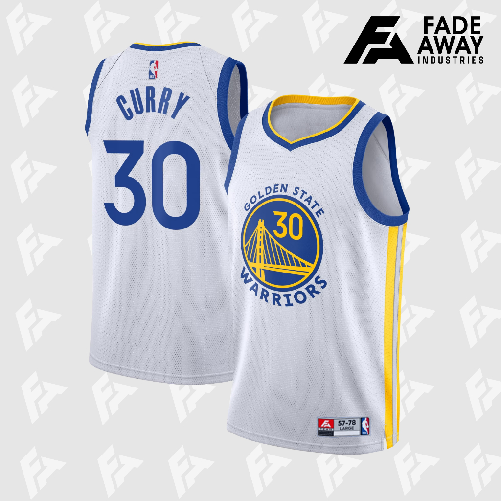 JERSEY BASKET CURRY #30 WARRIORS PUTIH