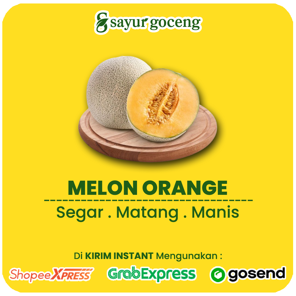 

Melon Orange Segar. Matang. Manis