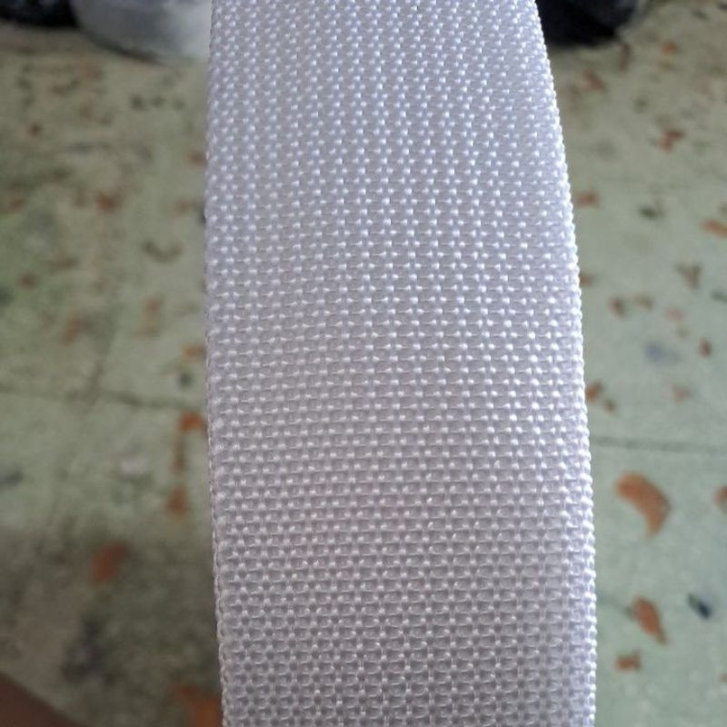 tali webbing lebar 5cm putih TEBAL 2mm eceran per meter