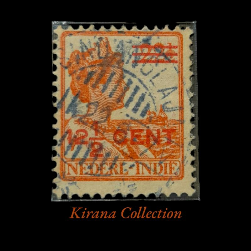 

CP.18 KOLEKSI PRANGKO NED INDIE NILAI BARU DIATAS PRANGKO WILHELMINA N-14 12½ CENT DIATAS 22½ CENT 1930 CAP POS SINDANGLAJA USED