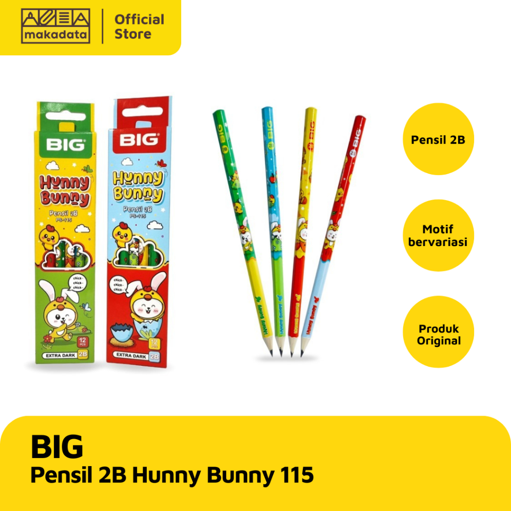 

PENCIL / PENSIL 2B BIG 115 HUNNY BUNNY MURAH