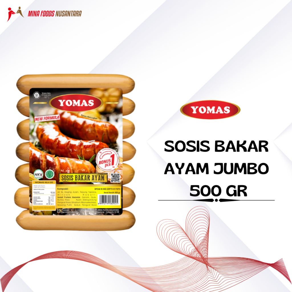 

YOMAS SOSIS AYAM BAKAR JUMBO ISI 7 500GR