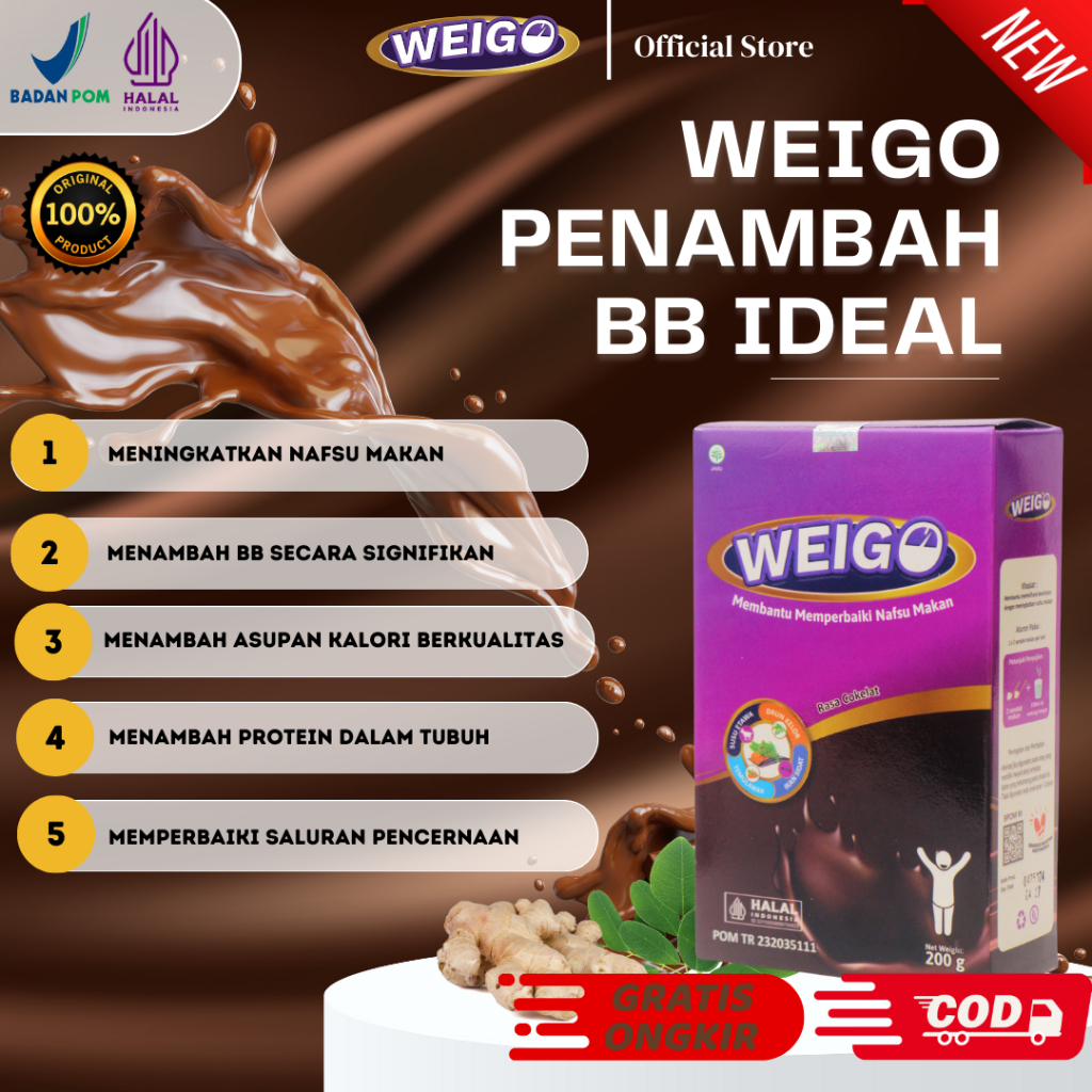 

WEIGO Susu Kambing Etawa Plus Herbal Penggemuk Penambah Berat Badan dan Nafsu Makan BPOM Halal