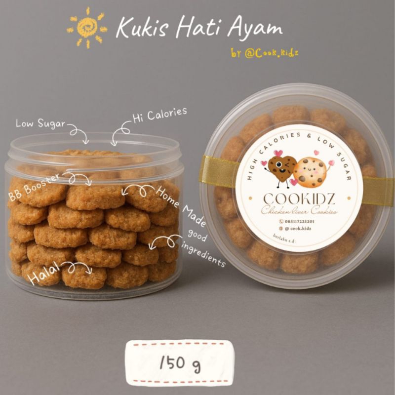 

Cookies Ati Ayam (Chicken Liver cookie)-BB Boosters,Snack sehat,tanpa zat tambahan berbahaya