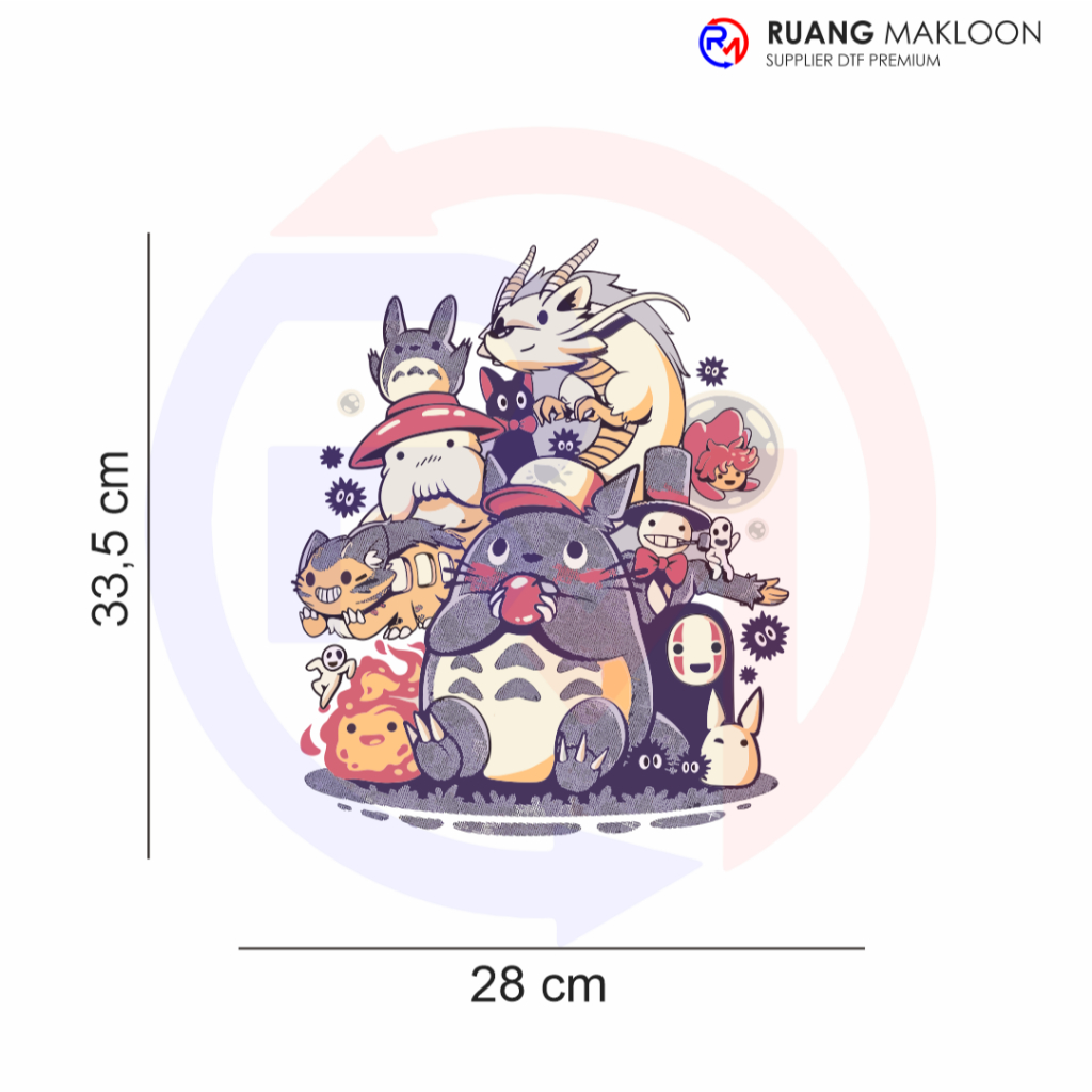 Sablon Setrika Sablon DTF Satuan A3 Ghibli - SIAP PRESS