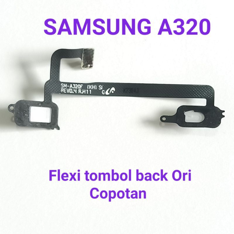 Fleksibel Flexible tombol back Samsung A3 2017 / A320 / A320Y / A320F Second Original Copotan