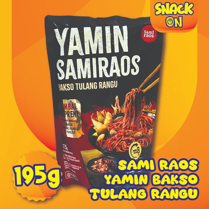 

Snack On Sami Raos Mie Yamin Baso Tulang Rangu Sambal Geprek