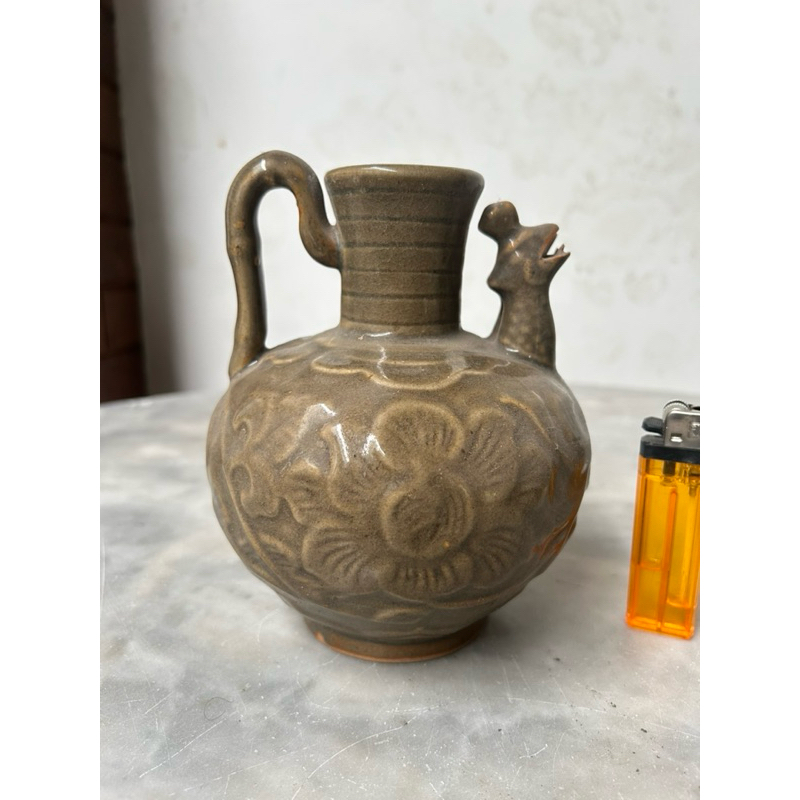 Keramik China Kuno Dinasty Teko Seladon Kepala Ayam antik