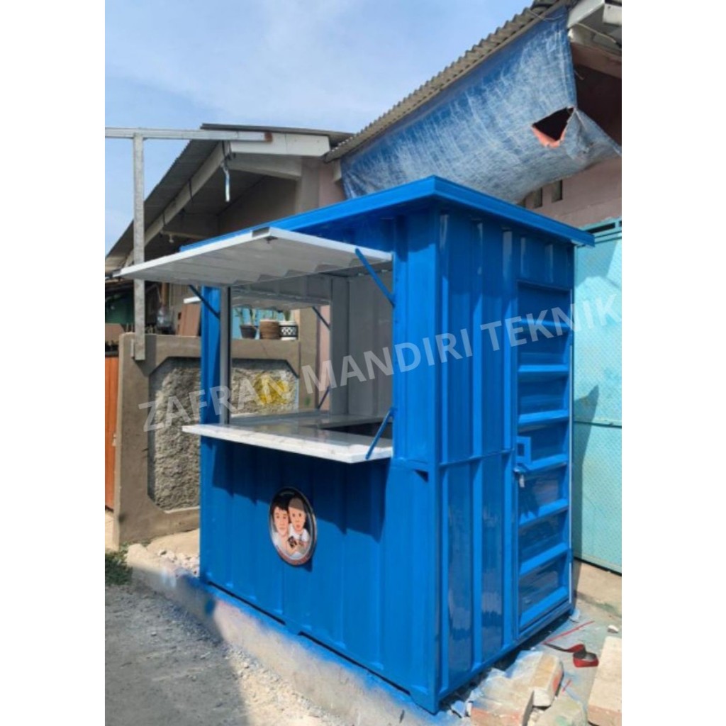 [CUSTOM 11] Booth Container Gerobak Usaha Meja Usaha Booth Portable