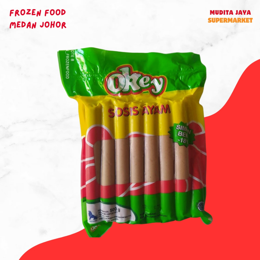 Okey Sosis Ayam 500gr Frozen Food Medan Johor