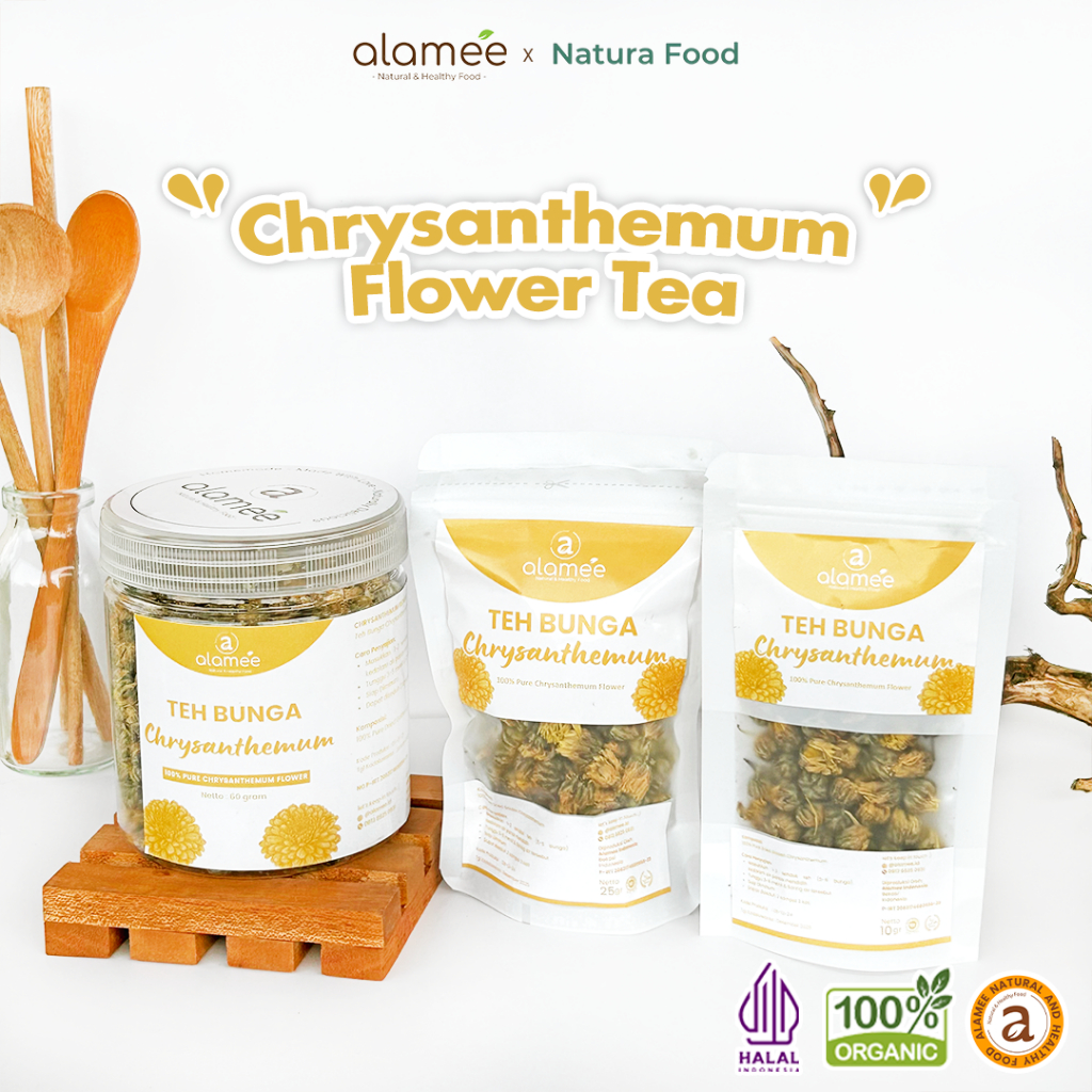 

ALAMEE Chrysanthemum Tea Teh Bunga Krisan Golden Chrysant Emas Alami Organik Crysanthemum Premium