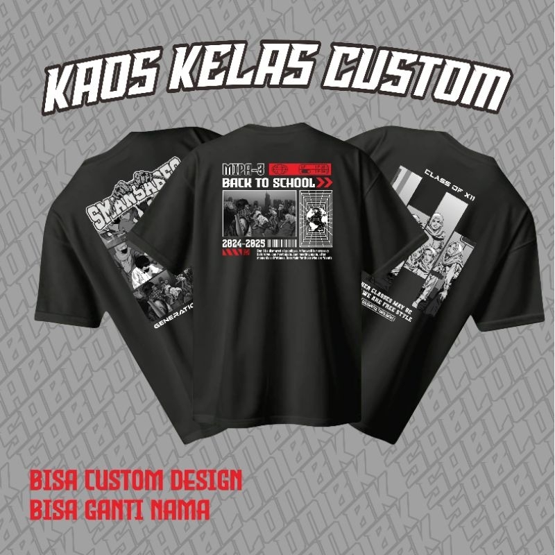 Kaos Kelas Custom Desain Sendiri FREE STIKER / Kaos Distro / Kaos Keren